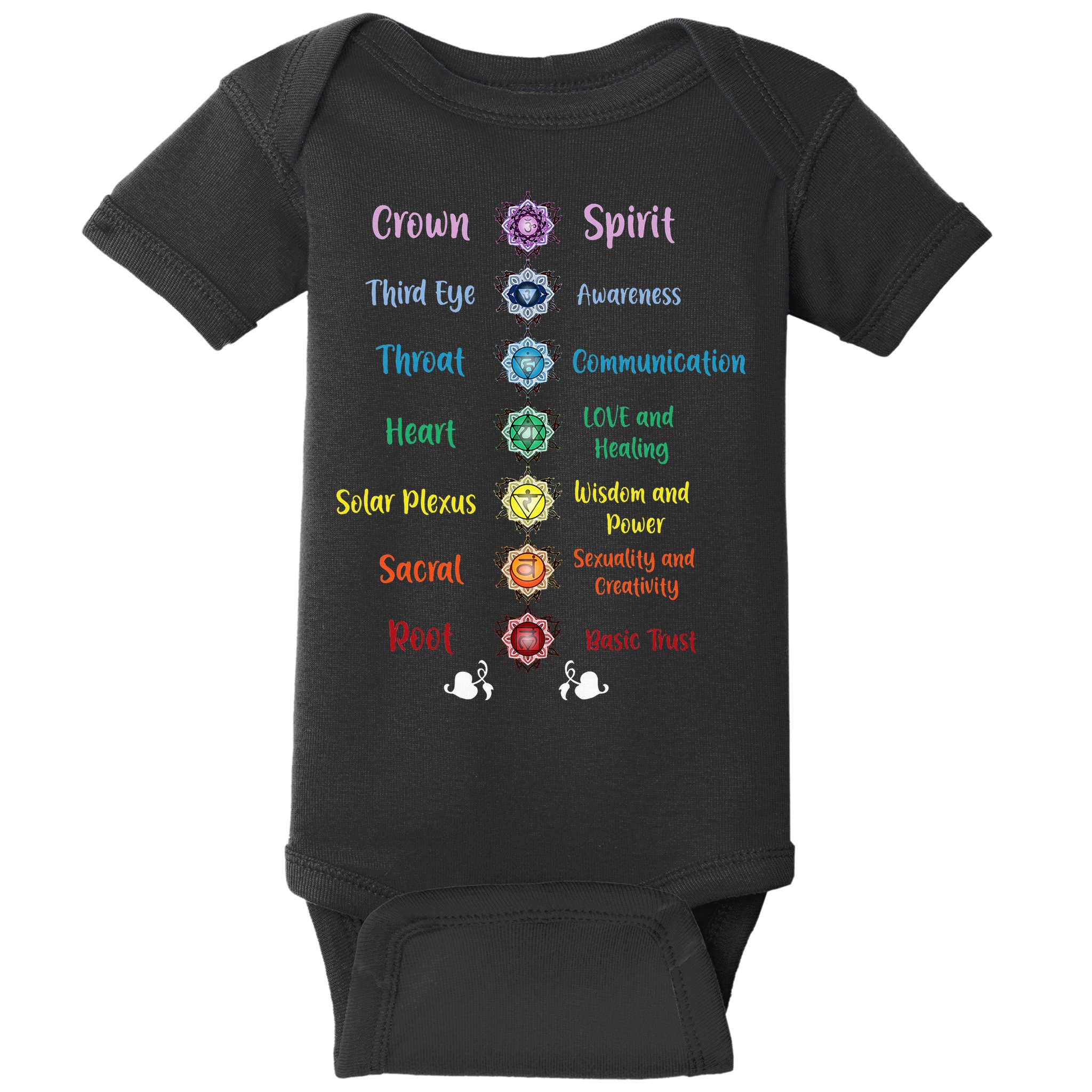 Chakra Energy Spirit Soul Spiritual Health Healing Baby Bodysuit