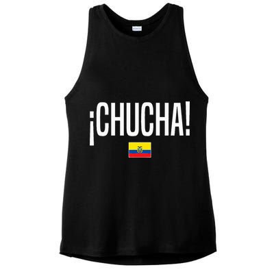 Chucha Ecuadorian Slang Ecuador Ladies PosiCharge Tri-Blend Wicking Tank