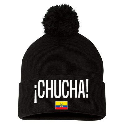 Chucha Ecuadorian Slang Ecuador Pom Pom 12in Knit Beanie