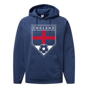 Cool England Soccer Team Performance Fleece Hoodie