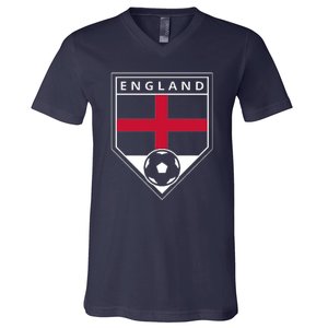 Cool England Soccer Team V-Neck T-Shirt