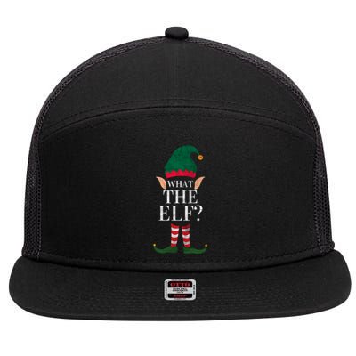 Christmas Elves SantaS Helper What The Elf Family Matching Gift 7 Panel Mesh Trucker Snapback Hat