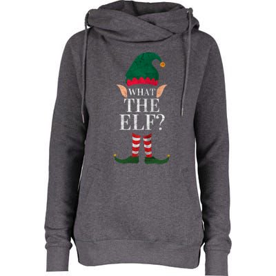 Christmas Elves SantaS Helper What The Elf Family Matching Gift Womens Funnel Neck Pullover Hood