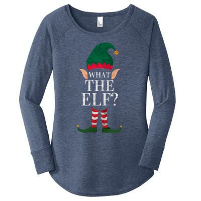 Christmas Elves SantaS Helper What The Elf Family Matching Gift Women's Perfect Tri Tunic Long Sleeve Shirt