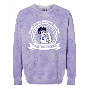 Cauda Equina Syndrome Warrior Gift Not For The Weak Ribbon Gift Colorblast Crewneck Sweatshirt