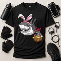 Cool Easter Shark Easter Basket Bunny Ears Happy Easter Cooling Performance Crew T-Shirt