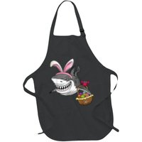 Cool Easter Shark Easter Basket Bunny Ears Happy Easter Apron