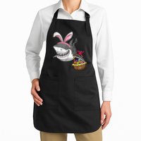 Cool Easter Shark Easter Basket Bunny Ears Happy Easter Apron