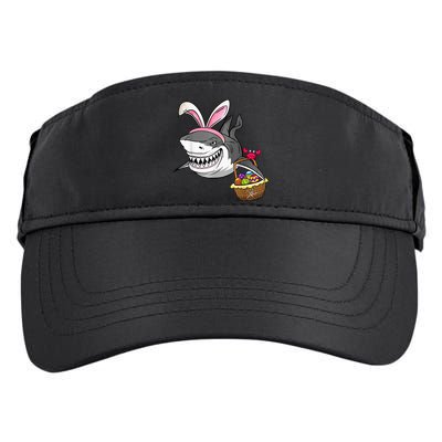 Cool Easter Shark Easter Basket Bunny Ears Happy Easter Adult Drive Performance Visor