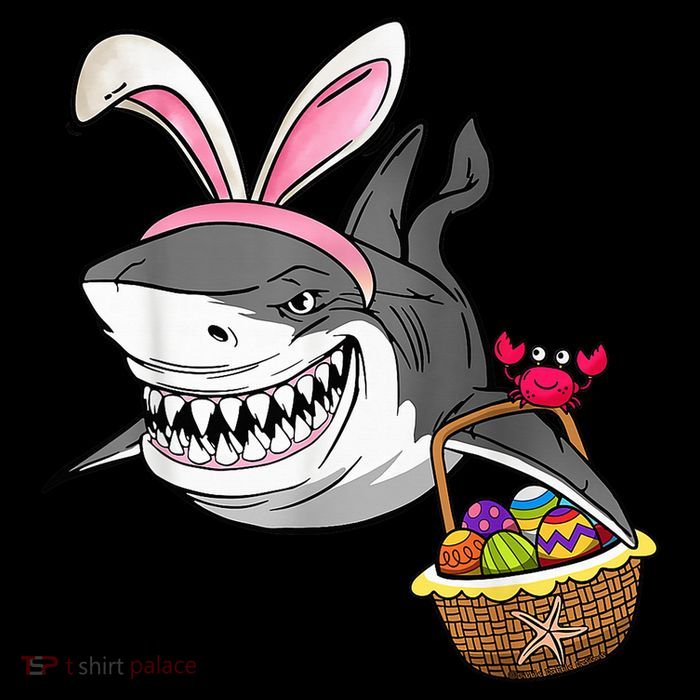 Cool Easter Shark Easter Basket Bunny Ears Happy Easter Mesh Reversible Basketball Jersey Tank