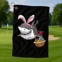 Cool Easter Shark Easter Basket Bunny Ears Happy Easter Golf Towel