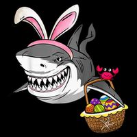 Cool Easter Shark Easter Basket Bunny Ears Happy Easter Visor