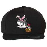 Cool Easter Shark Easter Basket Bunny Ears Happy Easter Wool Snapback Cap