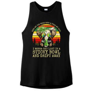 Cool Elephant Smoking Weed Bong Marijuana Cannabis Stoner Ladies PosiCharge Tri-Blend Wicking Tank