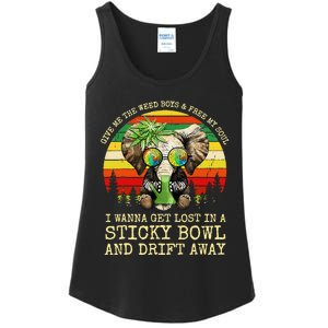 Cool Elephant Smoking Weed Bong Marijuana Cannabis Stoner Ladies Essential Tank