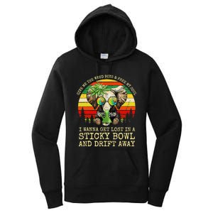 Cool Elephant Smoking Weed Bong Marijuana Cannabis Stoner Women's Pullover Hoodie