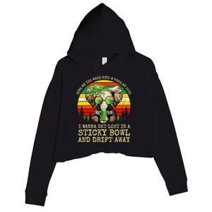 Cool Elephant Smoking Weed Bong Marijuana Cannabis Stoner Crop Fleece Hoodie