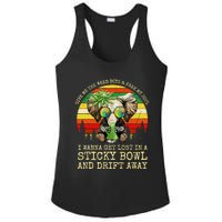 Cool Elephant Smoking Weed Bong Marijuana Cannabis Stoner Ladies PosiCharge Competitor Racerback Tank