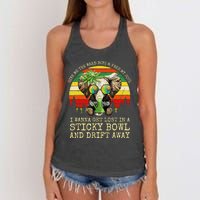 Cool Elephant Smoking Weed Bong Marijuana Cannabis Stoner Women's Knotted Racerback Tank