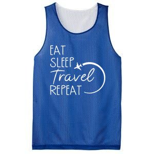 Camping Eat Sleep Travel Repeat Camping Lovers Gift Mesh Reversible Basketball Jersey Tank