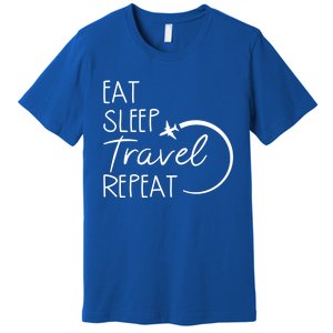 Camping Eat Sleep Travel Repeat Camping Lovers Gift Premium T-Shirt