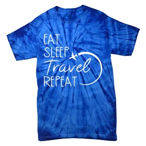 Camping Eat Sleep Travel Repeat Camping Lovers Gift Tie-Dye T-Shirt