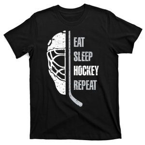 Christmas Eat Sleep Hockey Repeat For Teen Adult Hockey Gift T-Shirt