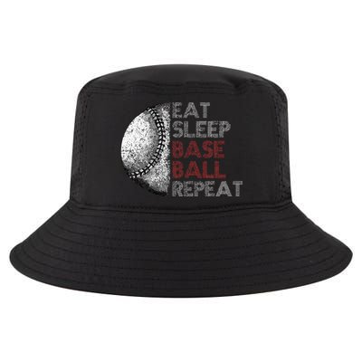 Cute Eat Sleep Baseball Repeat Vintage Cool Comfort Performance Bucket Hat
