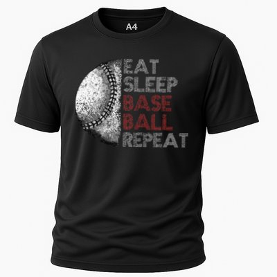 Cute Eat Sleep Baseball Repeat Vintage Cooling Performance Crew T-Shirt
