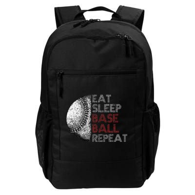 Cute Eat Sleep Baseball Repeat Vintage Backpack