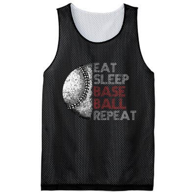 Cute Eat Sleep Baseball Repeat Vintage Mesh Reversible Basketball Jersey Tank