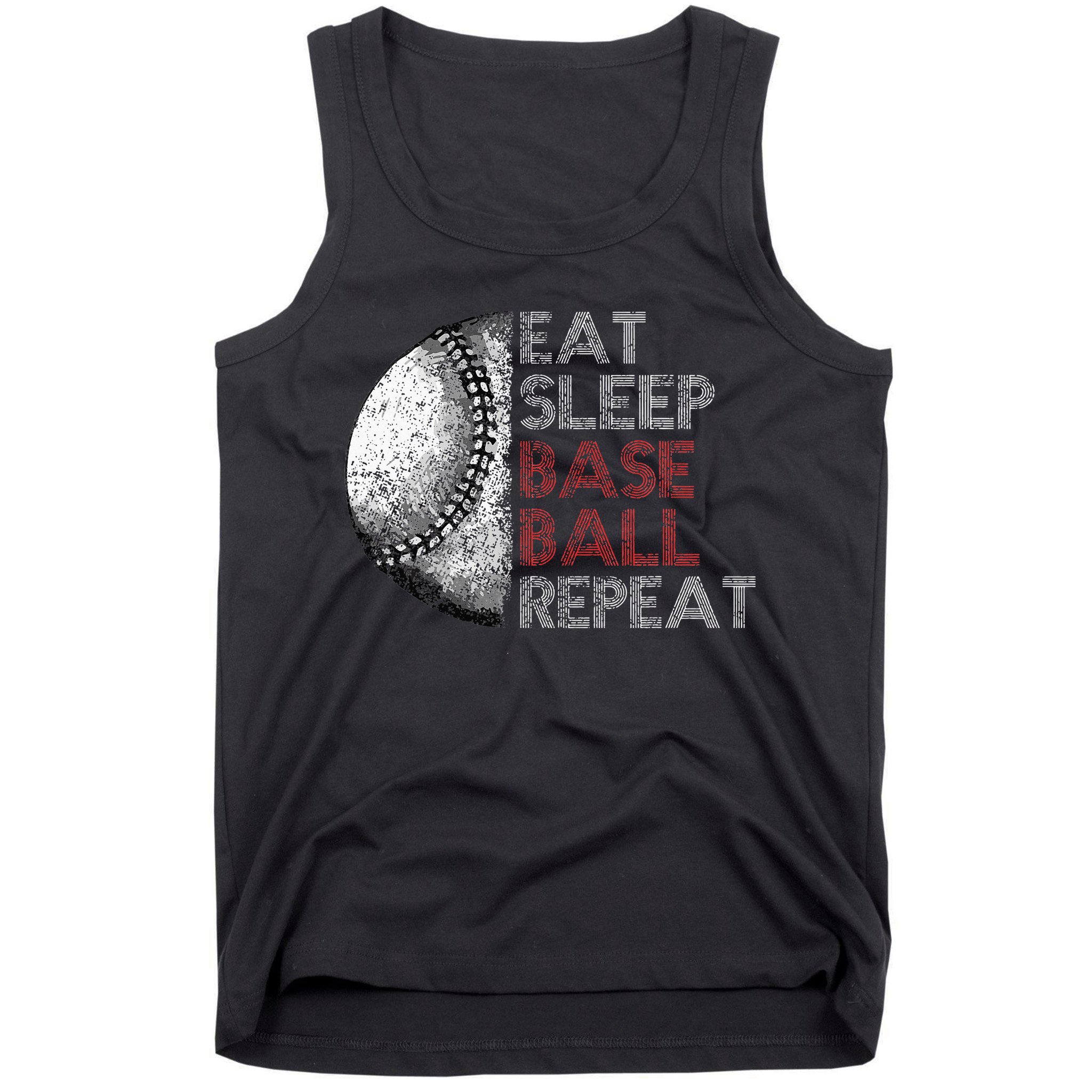 Cute Eat Sleep Baseball Repeat Vintage Tank Top
