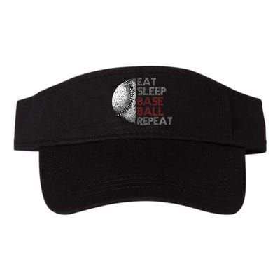 Cute Eat Sleep Baseball Repeat Vintage Visor