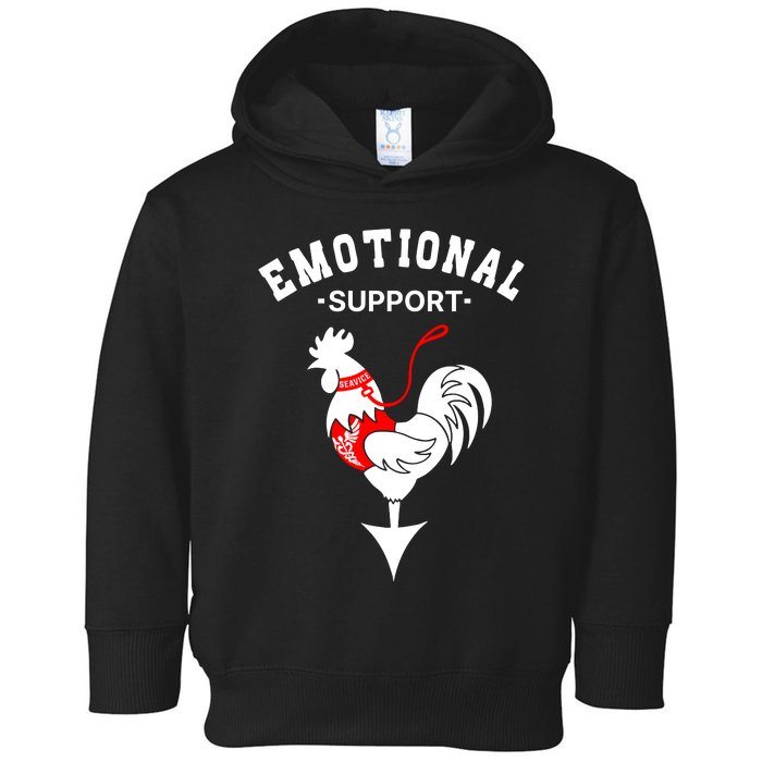 Chicken Emotional Support Cock Toddler Hoodie