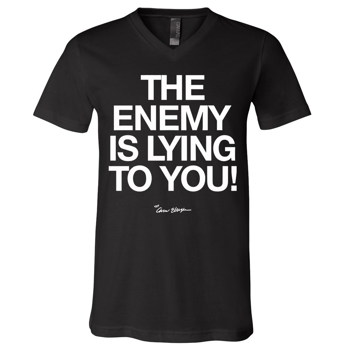 Carew Ellington Spread The Truth The Enemy Is Lying To You V-Neck T-Shirt