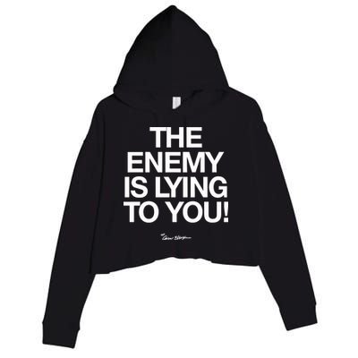 Carew Ellington Spread The Truth The Enemy Is Lying To You Crop Fleece Hoodie