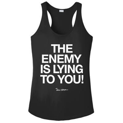 Carew Ellington Spread The Truth The Enemy Is Lying To You Ladies PosiCharge Competitor Racerback Tank