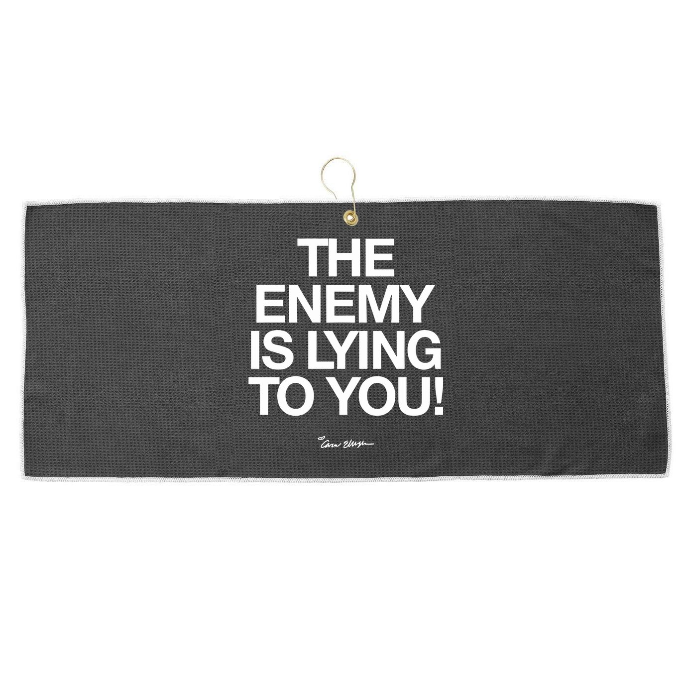 Carew Ellington Spread The Truth The Enemy Is Lying To You Large Microfiber Waffle Golf Towel