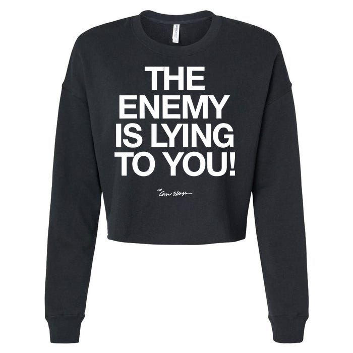 Carew Ellington Spread The Truth The Enemy Is Lying To You Cropped Pullover Crew