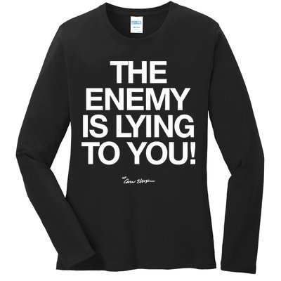 Carew Ellington Spread The Truth The Enemy Is Lying To You Ladies Long Sleeve Shirt