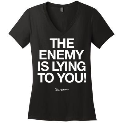 Carew Ellington Spread The Truth The Enemy Is Lying To You Women's V-Neck T-Shirt