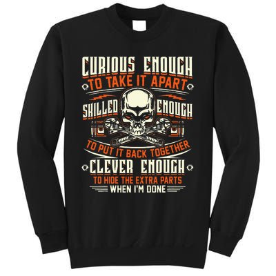 Curious Enough To Take It Apart Mechanic Sweatshirt