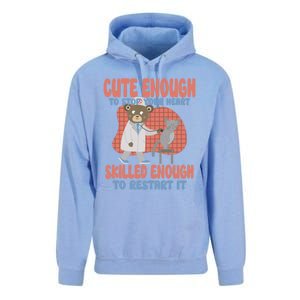 Cute Enough To Stop Your Heart Skilled Enough To Restart It Gift Unisex Surf Hoodie