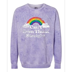 Cant Even Think Straight Lgbt Pride Month Colorblast Crewneck Sweatshirt