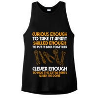 Curious Enough To Take It Apart Car Auto Garage Mechanic Ladies PosiCharge Tri-Blend Wicking Tank