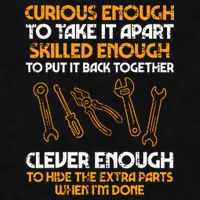 Curious Enough To Take It Apart Car Auto Garage Mechanic Ladies PosiCharge Tri-Blend Wicking Tank
