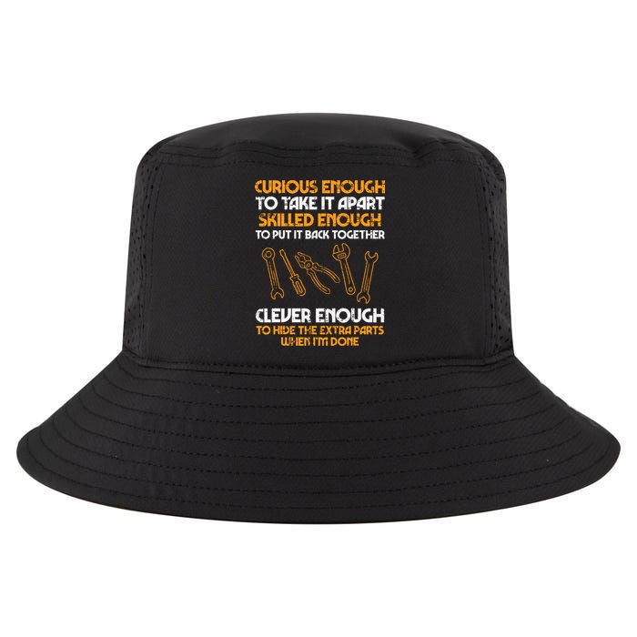 Curious Enough To Take It Apart Car Auto Garage Mechanic Cool Comfort Performance Bucket Hat
