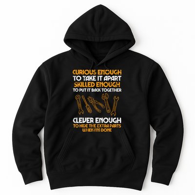 Curious Enough To Take It Apart Car Auto Garage Mechanic Hoodie