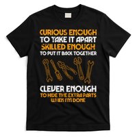 Curious Enough To Take It Apart Car Auto Garage Mechanic T-Shirt