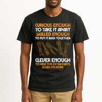 Curious Enough To Take It Apart Car Auto Garage Mechanic Tall T-Shirt